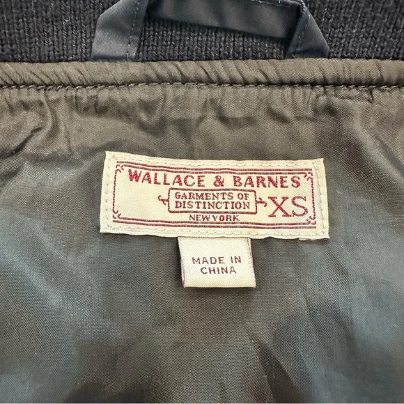 J Crew Wallace & Barnes Men's Navy Bomber Jacket - Picture 4 of 4